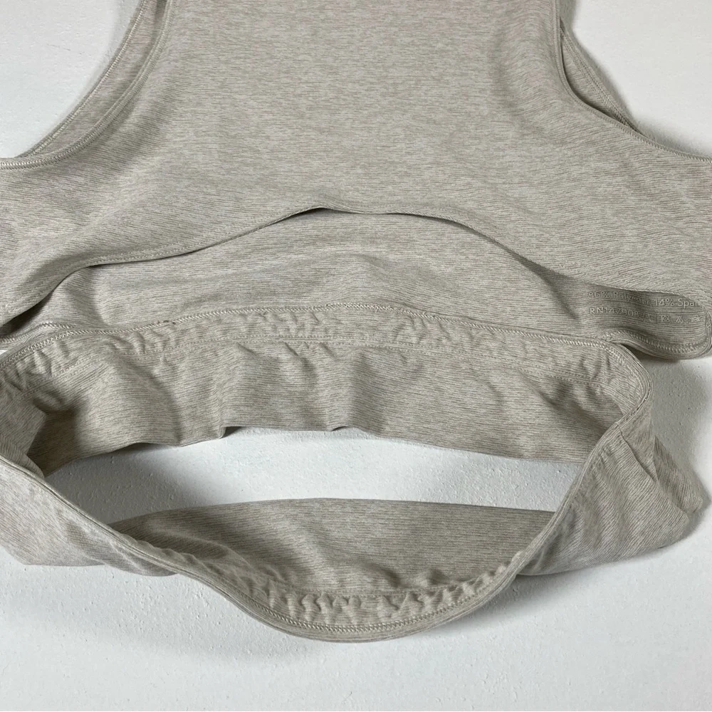OUTDOOR VOICES Slash Back Open Back Cutout Crop Tank Heather Gray Sport Gym  M - Picture 7 of 10